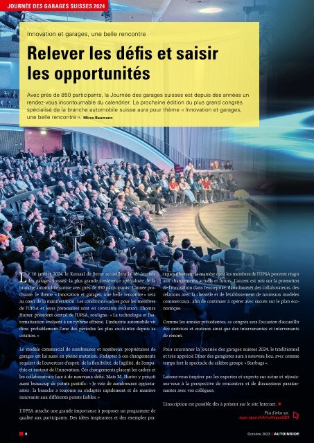 AUTOINSIDE Édition 10 – Octobre 2023