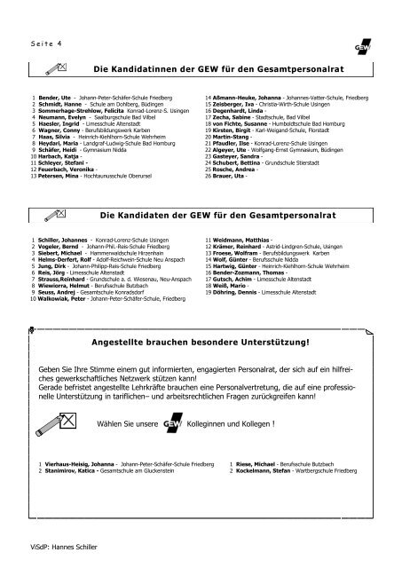 GEW - INFO Gesamtpersonalrat - GEW Kreisverband Büdingen