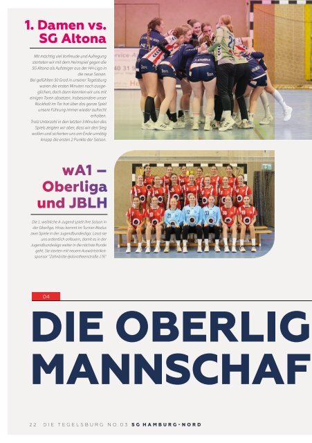 Die Tegelsburg No. 3 - Wo Handball lebt - Hallenheft SG Hamburg-Nord vs. HSV Insel Usedom - Saison 23/24
