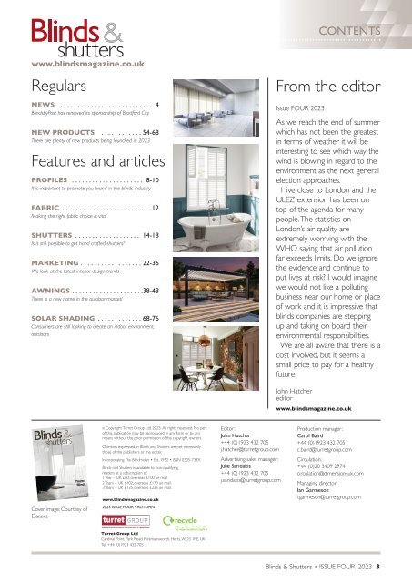 Blinds & Shutters - Issue 4/2023