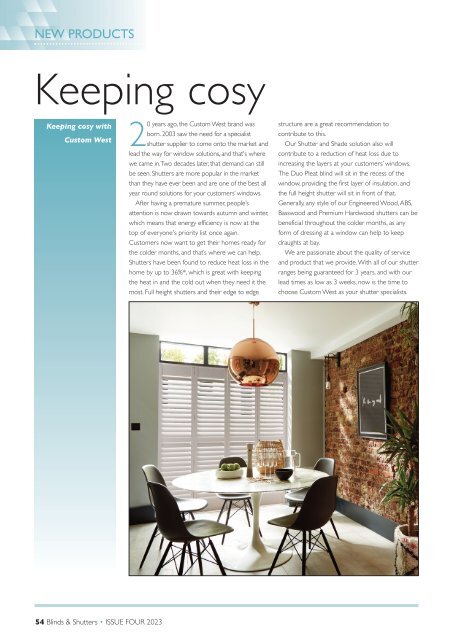 Blinds & Shutters - Issue 4/2023