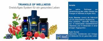 Das Triangle of Wellness. Das Naturkraftwerk. In der Synergie der Rohstoffe liegt deren Vitalität. Die Kraft der Wilden Alaska Blaubeere arbeitet HIER.