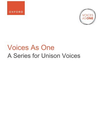 Voices As One series sampler