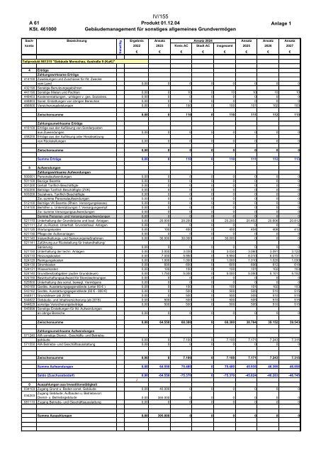 Entwurf des Haushaltsplans 2024: Dezernat IV