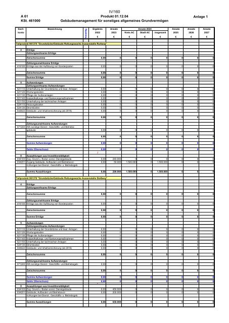 Entwurf des Haushaltsplans 2024: Dezernat IV