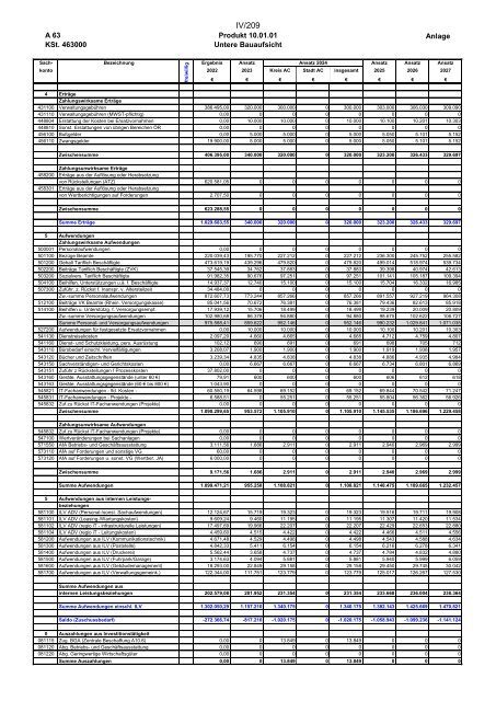 Entwurf des Haushaltsplans 2024: Dezernat IV