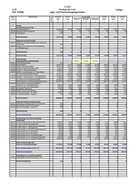 Entwurf des Haushaltsplans 2024: Dezernat IV