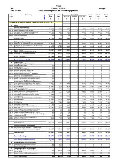 Entwurf des Haushaltsplans 2024: Dezernat IV