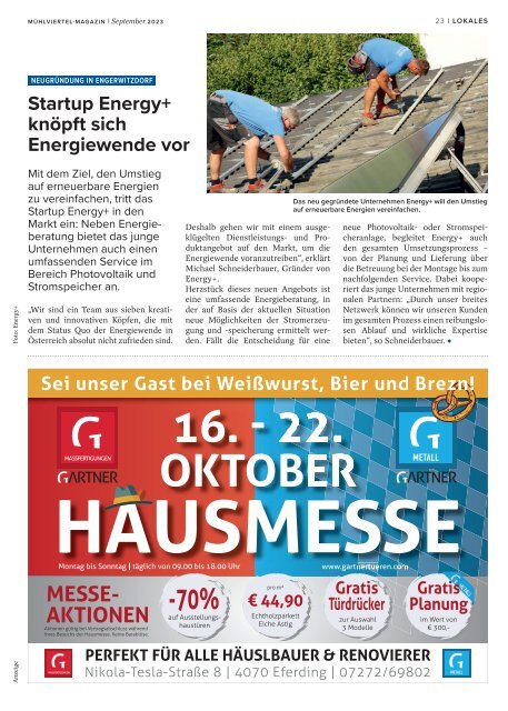 Mühlviertel-Magazin September 2023