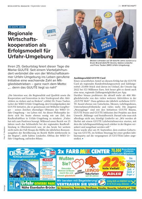 Mühlviertel-Magazin September 2023