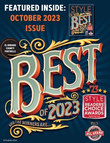 STYLE MAGAZINE - OCTOBER 2023 - READERS CHOICE AWARD WINNERS - ALL-STARS - EL DORADO COUNTY FOOTHILLS ONLY