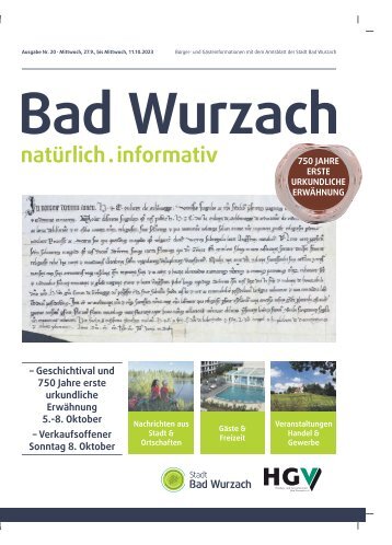27.09.2023 Bürger- und Gästeinformation Bad Wurzach