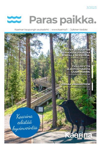 Kaarinan kaupungin Paras paikka -asukaslehti, syyskuu 2023
