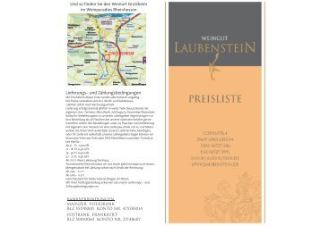 Weine in Literflaschen - Weingut Laubenstein