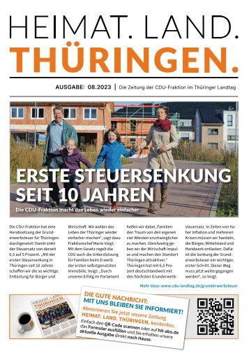 HEIMAT. LAND. THÜRINGEN. Ausgabe 08/23