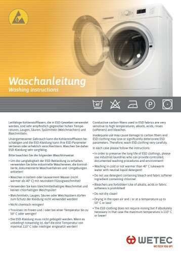 Waschanleitung ESD