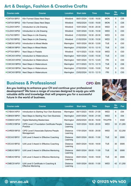 Autumn Course Guide 2023