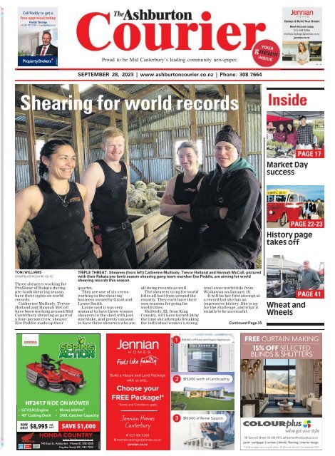 Ashburton Courier: September 28, 2023