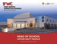 Fort Worth Christian School HOS Opportunity Profile