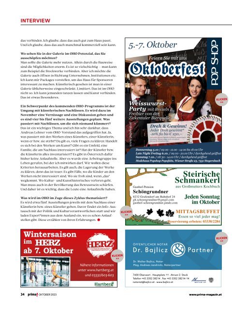 prima! Magazin - Ausgabe Oktober 2023