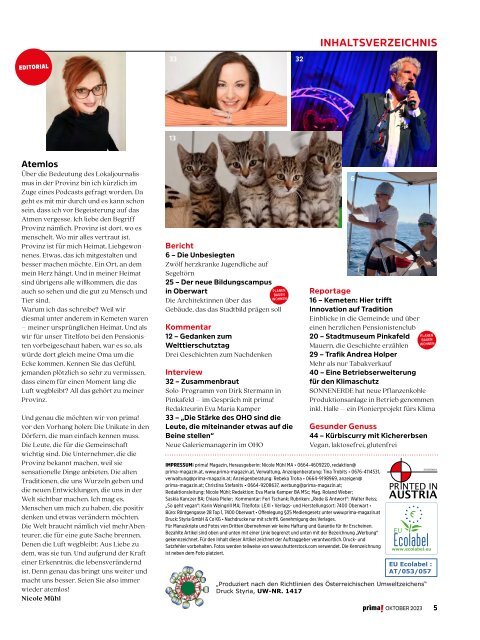 prima! Magazin - Ausgabe Oktober 2023