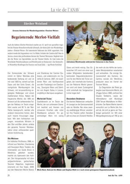 Nr. 1/2010 - Schweizerische Vereinigung der Weinfreunde