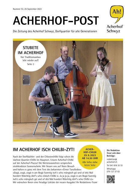 Acherhof-Post Nr. 53 | 29. September 2023