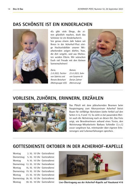 Acherhof-Post Nr. 53 | 29. September 2023