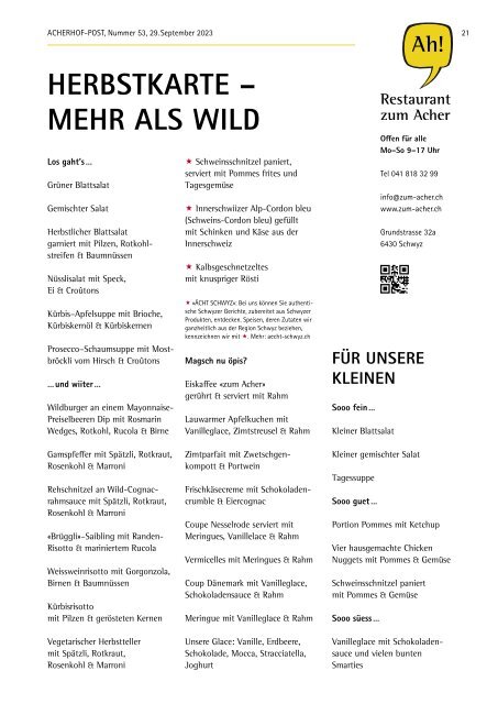 Acherhof-Post Nr. 53 | 29. September 2023