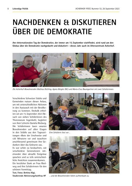 Acherhof-Post Nr. 53 | 29. September 2023