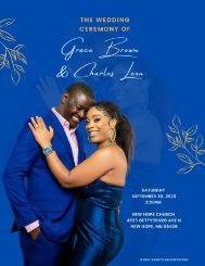 Grace and Charles Wedding Program