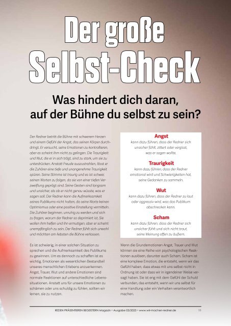 Rhetorik Magazin "reden" präsentieren, begeistern – Ausgabe 13