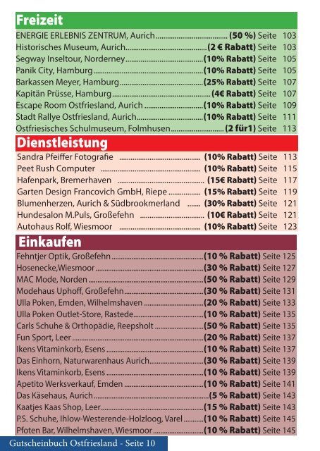 Gutscheinbuch Ostfriesland  2024 - EBook