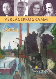Verlagsprogramm des Deutschen Kulturforums östliches Europa 2024