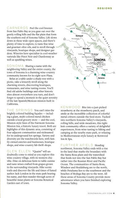 Sonoma Valley Official Visitors Guide