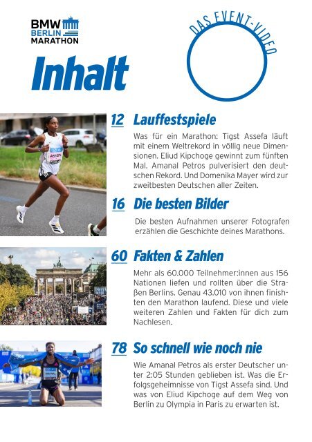 Das Finisher Magazin zum BMW BERLIN-MARATHON 2023