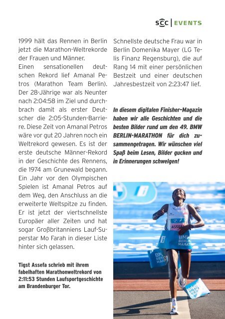 Das Finisher Magazin zum BMW BERLIN-MARATHON 2023