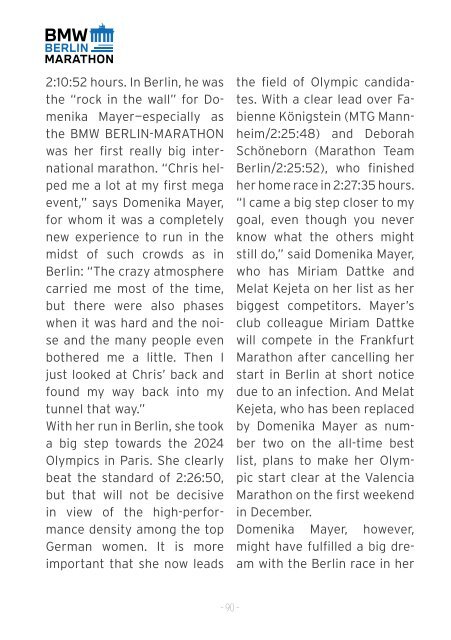 BMW BERLIN-MARATHON 2023: The Finisher Magazine