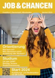 JOB & CHANCEN Frankfurt/Darmstadt/Wiesbaden Herbst-Ausgabe