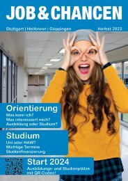 JOB & CHANCEN Stuttgart/Heilbronn/Göppingen Herbst-Ausgabe