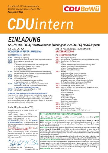 CDUintern Rems-Murr Ausgabe 3/2023