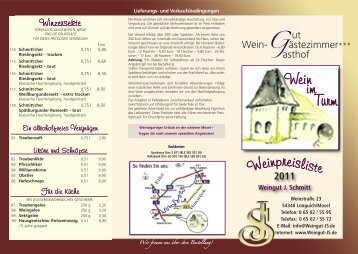 2011 Weingut J. Schmitt - Wein im Turm