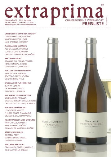 PREISLISTE - extraprima | Champagner- und Weinimport