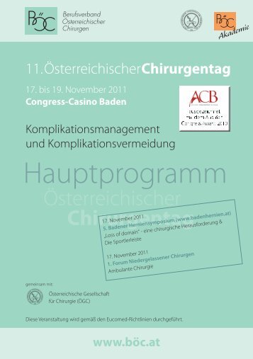 Chirurgentag - Berufsverband Österreichischer Chirurgen