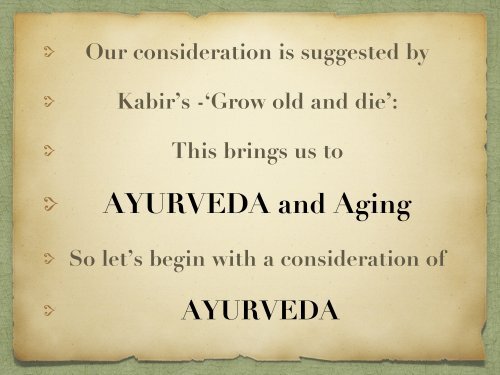 Ayurveda and Aging 10.1
