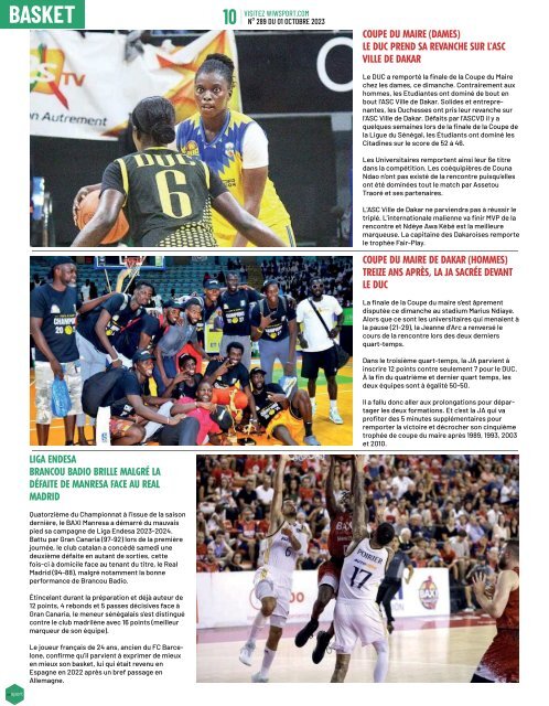 Journal wiwsport n289 - 02 Octobre 2023