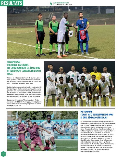 Journal wiwsport n289 - 02 Octobre 2023