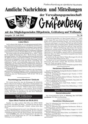 Amtsblatt Ausgabe 30/2012 - Hiltpoltstein