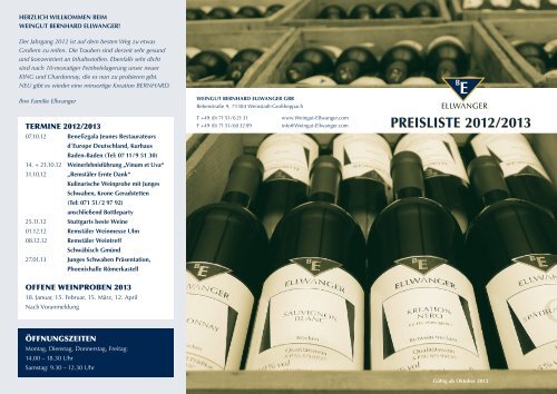 PREISLISTE 2012/2013 - Weingut-Ellwanger