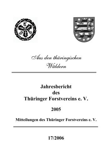 Aus den thüringischen Wäldern - Deutscher Forstverein